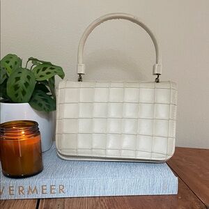 Vintage Granada USA Structured Handbag - Quilted “Chocolate Bar” Pattern